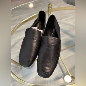 MANGO Leather Flats